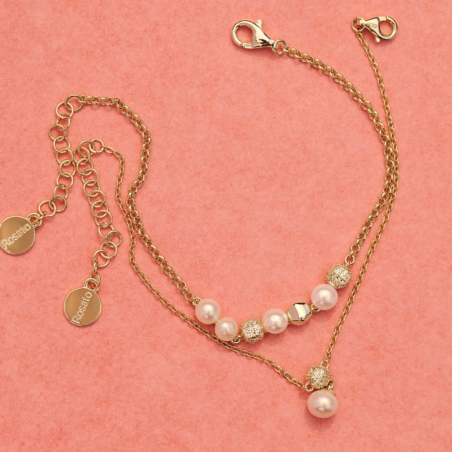 Rosato azzurra soft chain bracelet - Yellow Gold