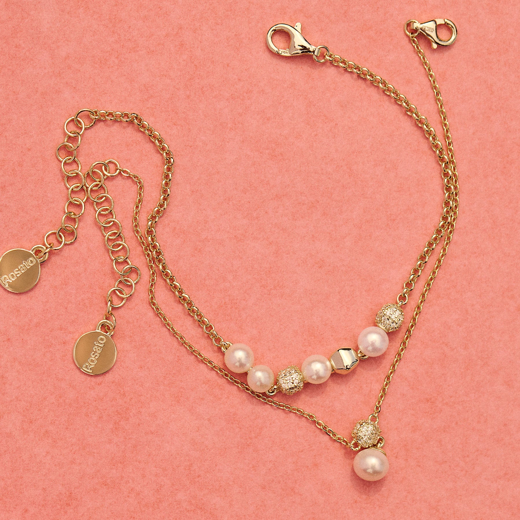 Rosato azzurra soft chain bracelet - Yellow Gold