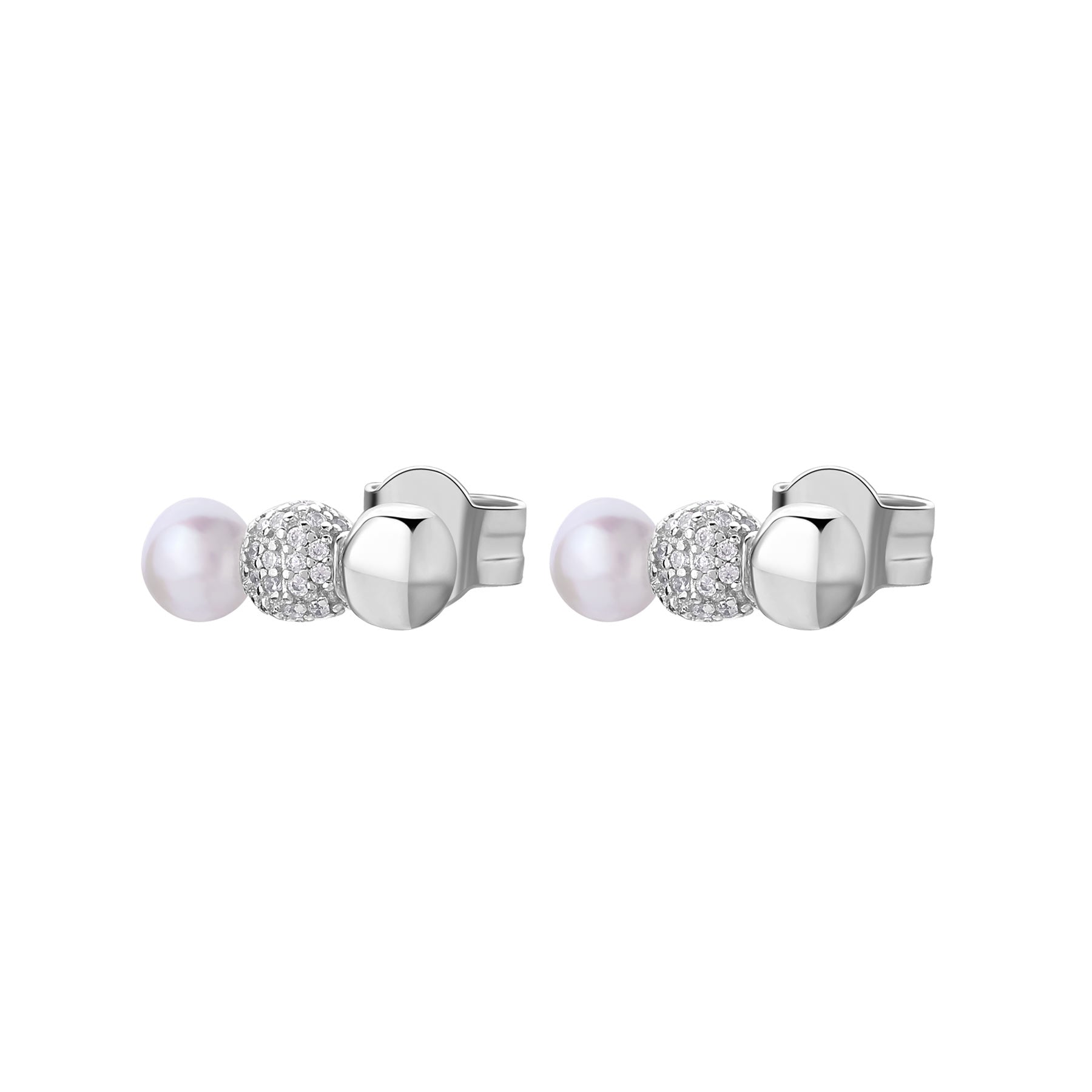 Rosato azzurra Lobe earrings - Silver
