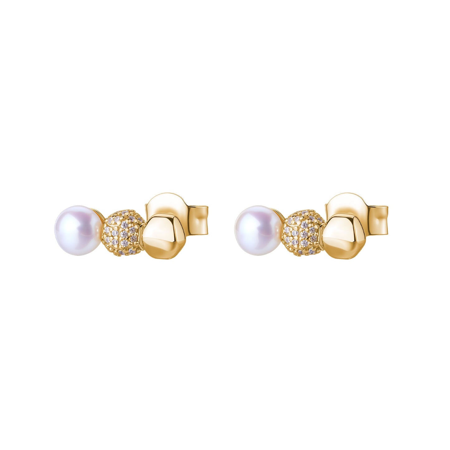 Rosato azzurra lobe earrings - Yellow Gold