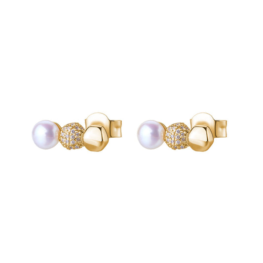 Rosato azzurra lobe earrings - Yellow Gold