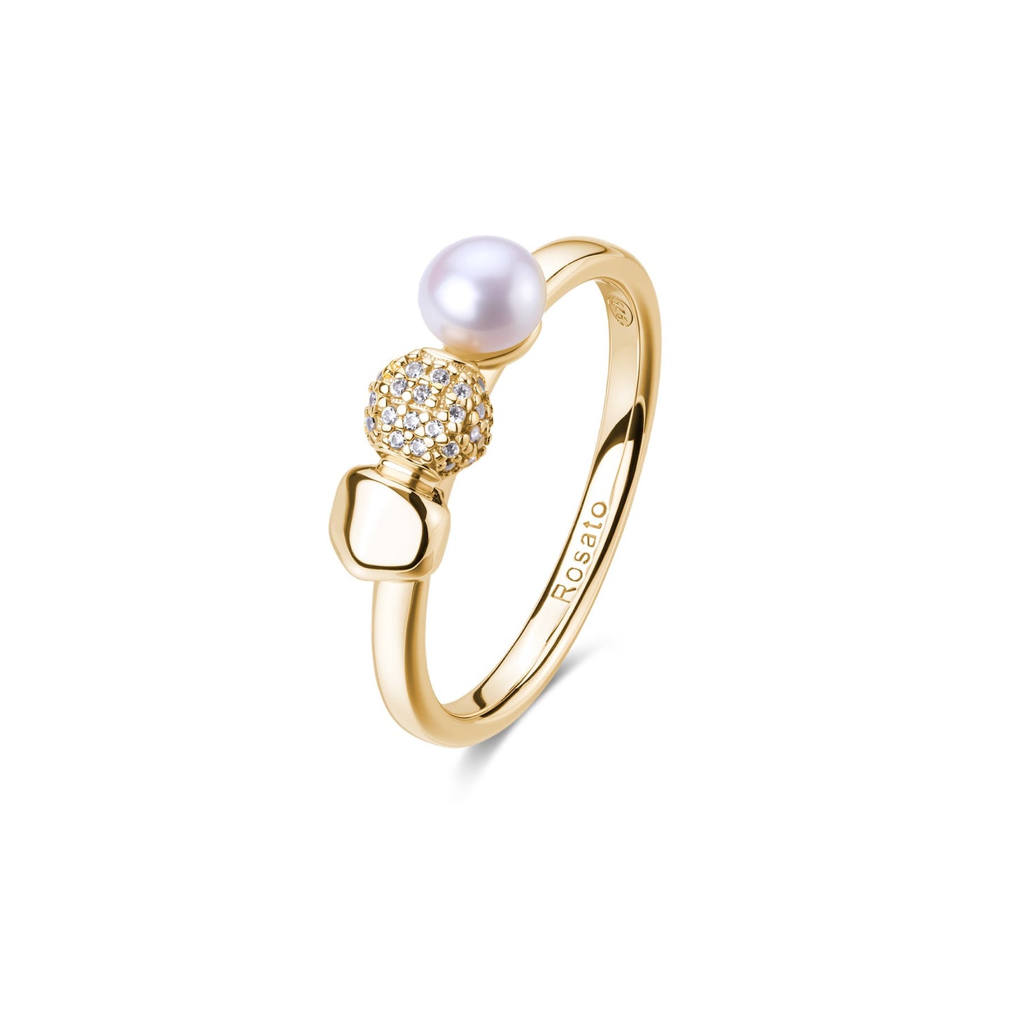 Rosato azzurra Ring - Yellow Gold