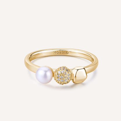 Rosato azzurra Ring - Yellow Gold