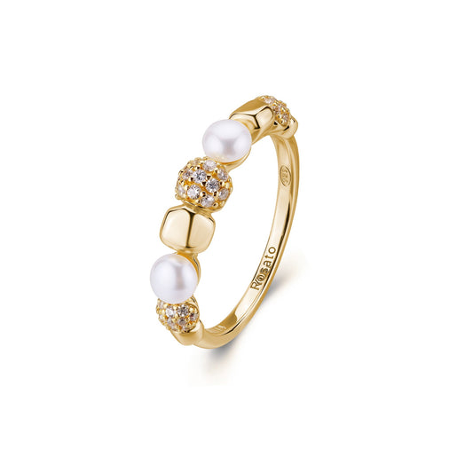 Rosato azzurra Ring - Yellow Gold