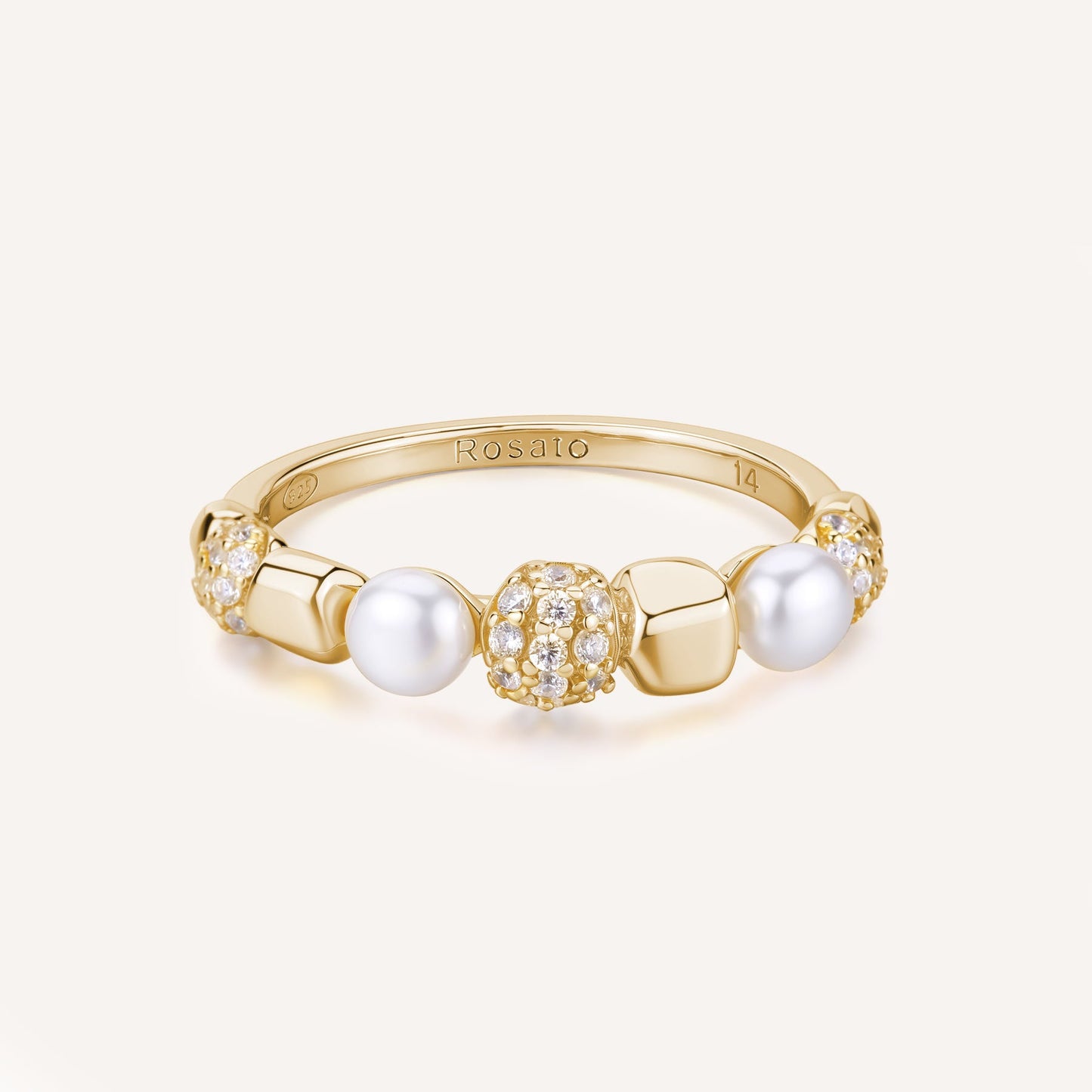 Rosato azzurra Ring - Yellow Gold