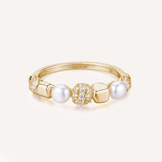 Rosato azzurra Ring - Yellow Gold