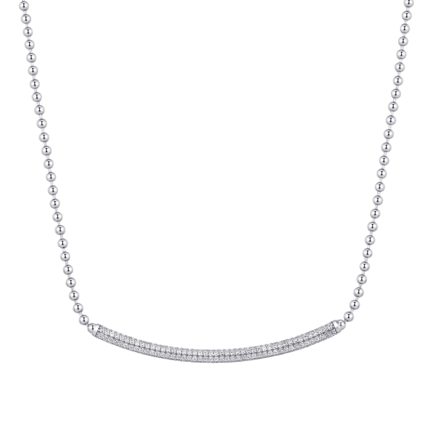 Rosato bianca short necklace - Silver