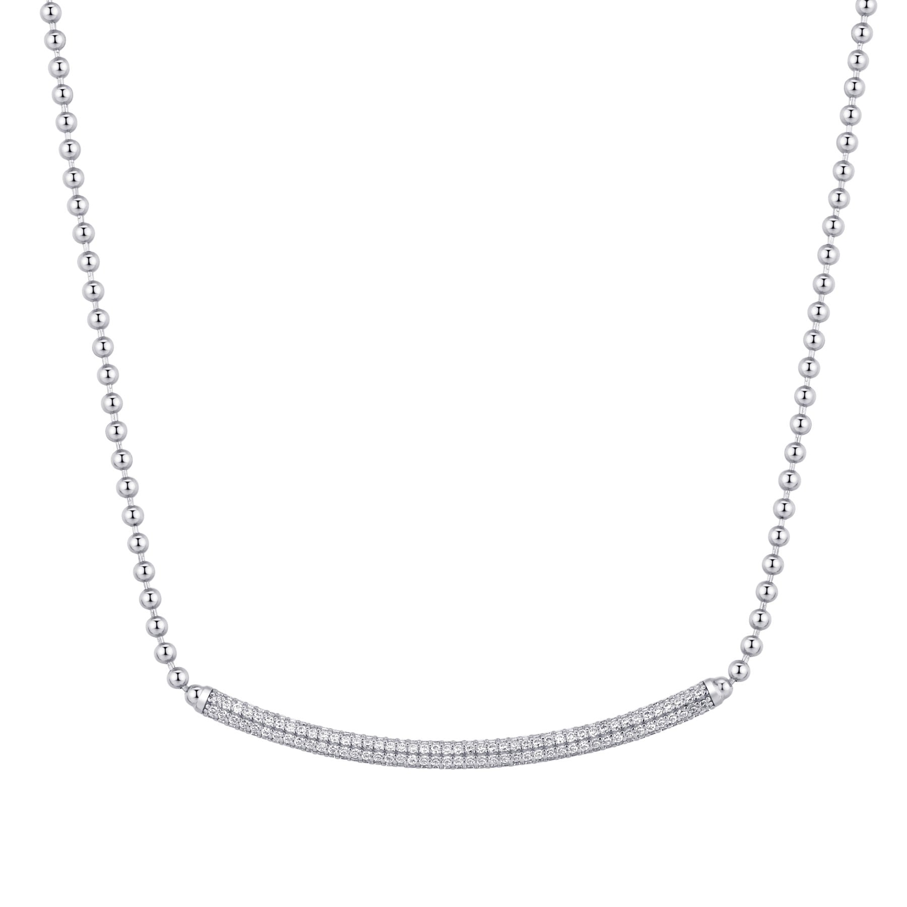 Rosato bianca short necklace - Silver
