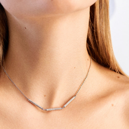 Rosato bianca Short necklace - Silver