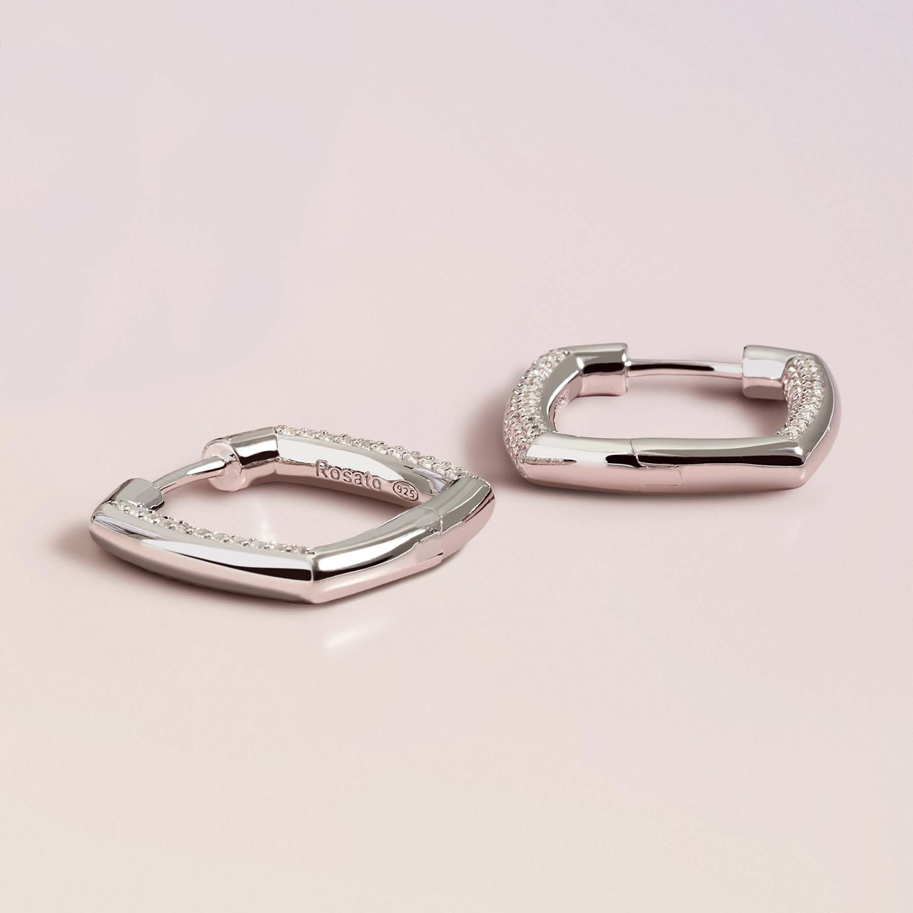 Rosato bianca earrings - Silver