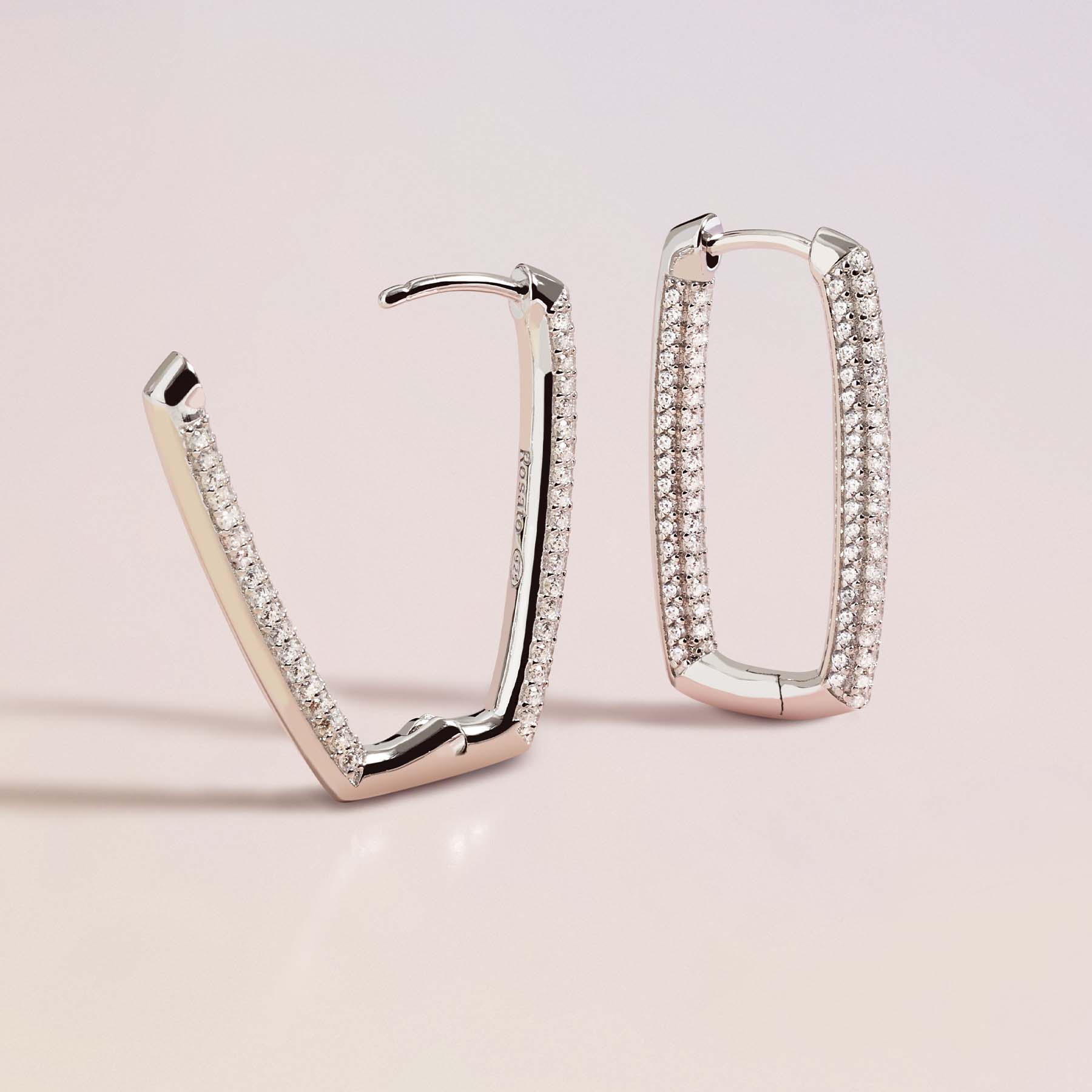 Rosato bianca earrings - Silver