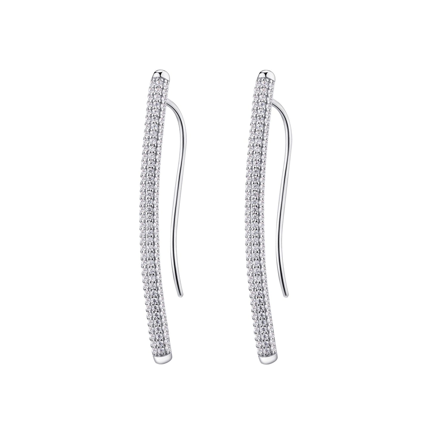 Rosato bianca long earrings - Silver