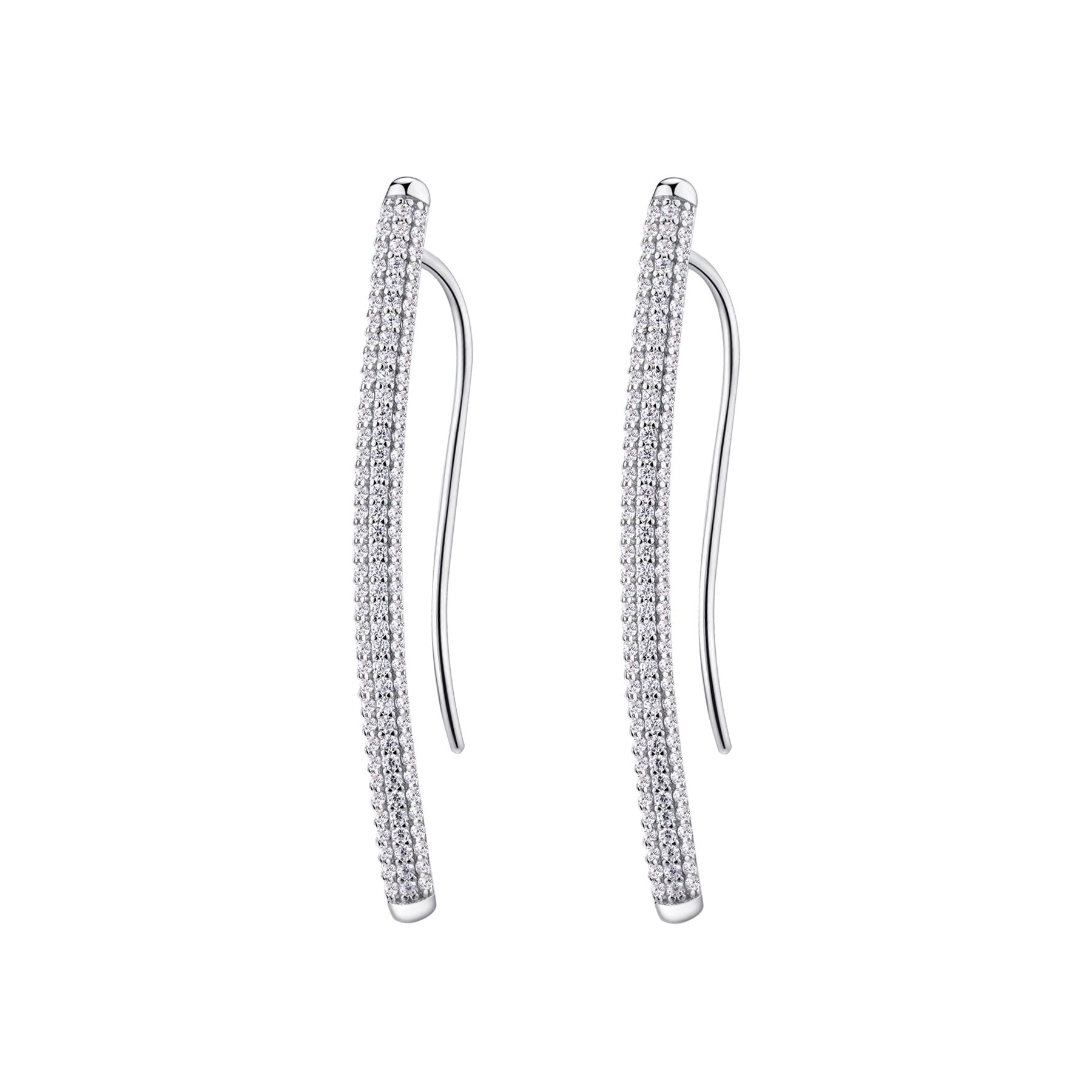 Rosato bianca long earrings - Silver