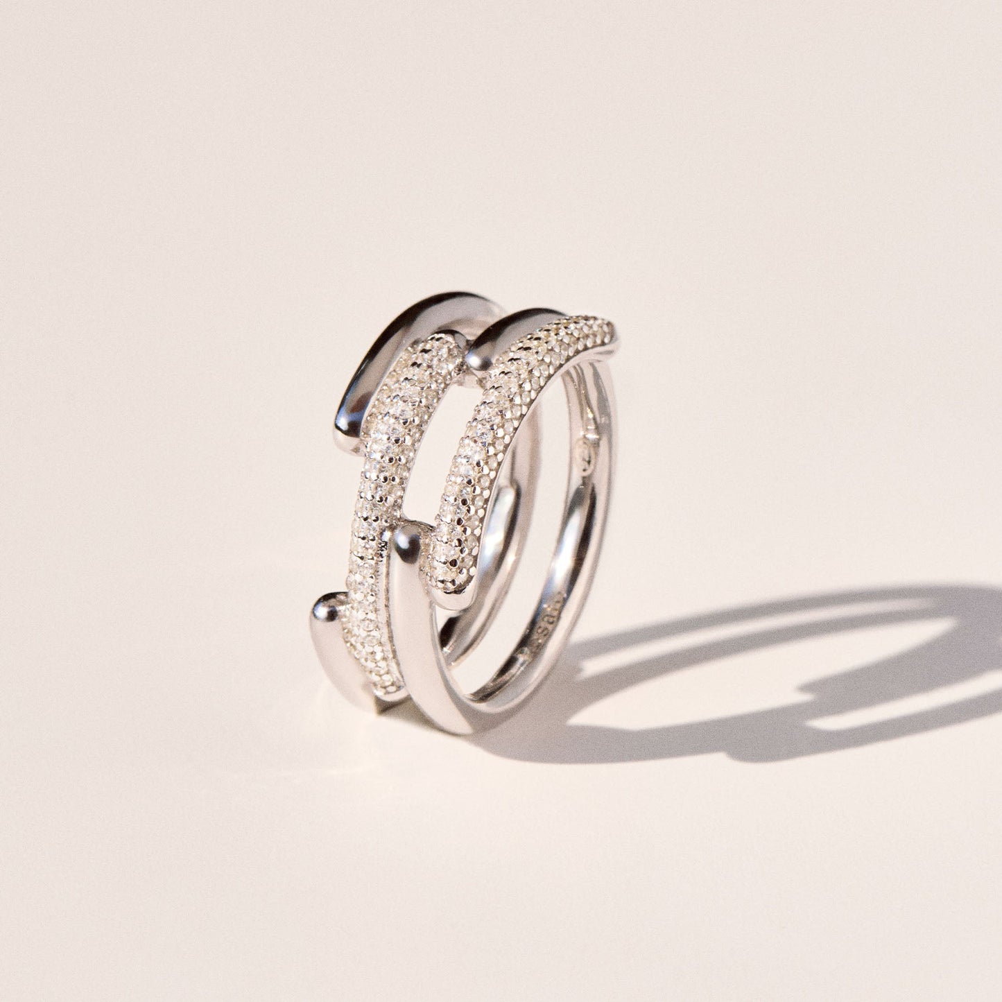 Rosato bianca Band ring - Silver