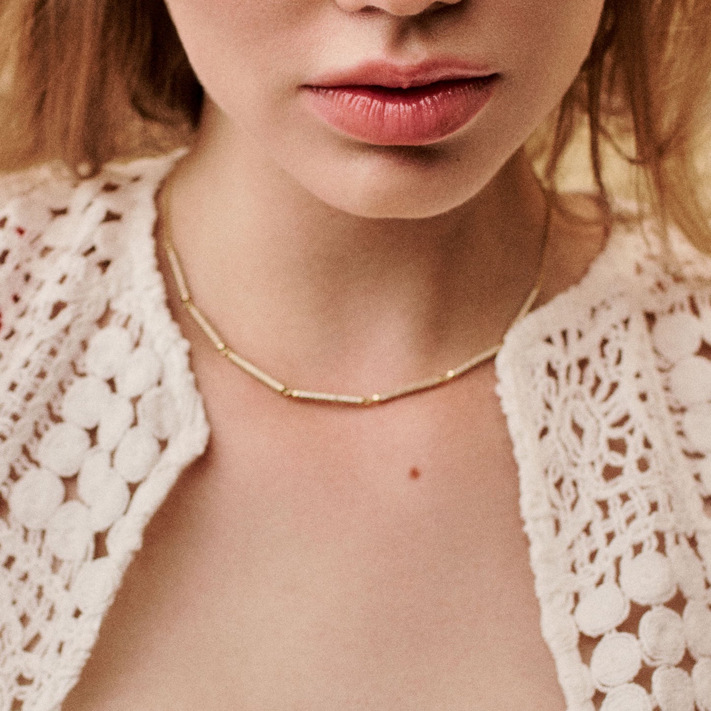 Rosato bianca Short necklace - Yellow Gold