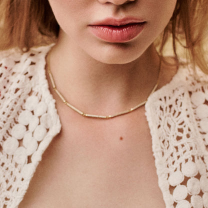 Rosato bianca Short necklace - Yellow Gold
