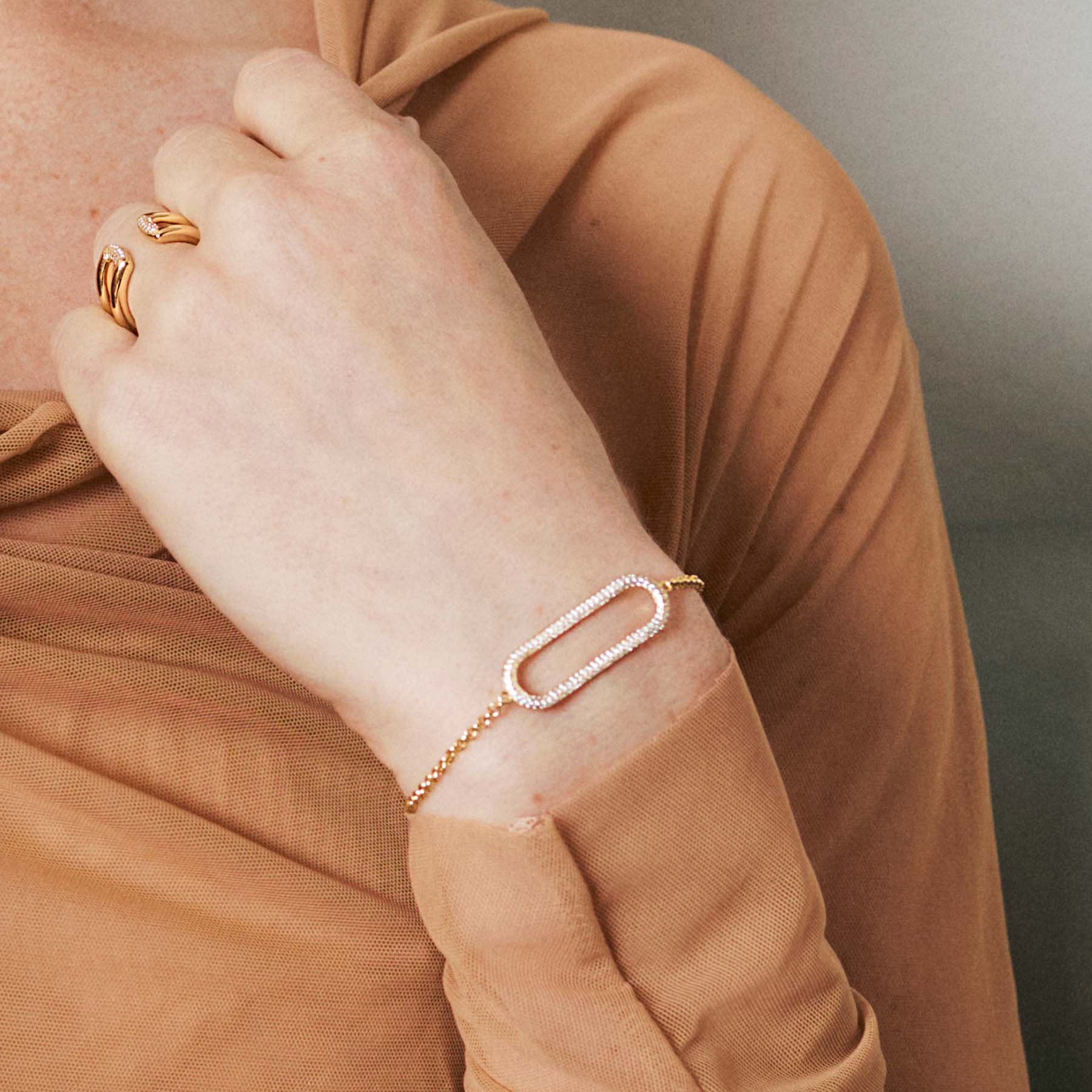 Rosato bianca Soft bracelet - Yellow Gold