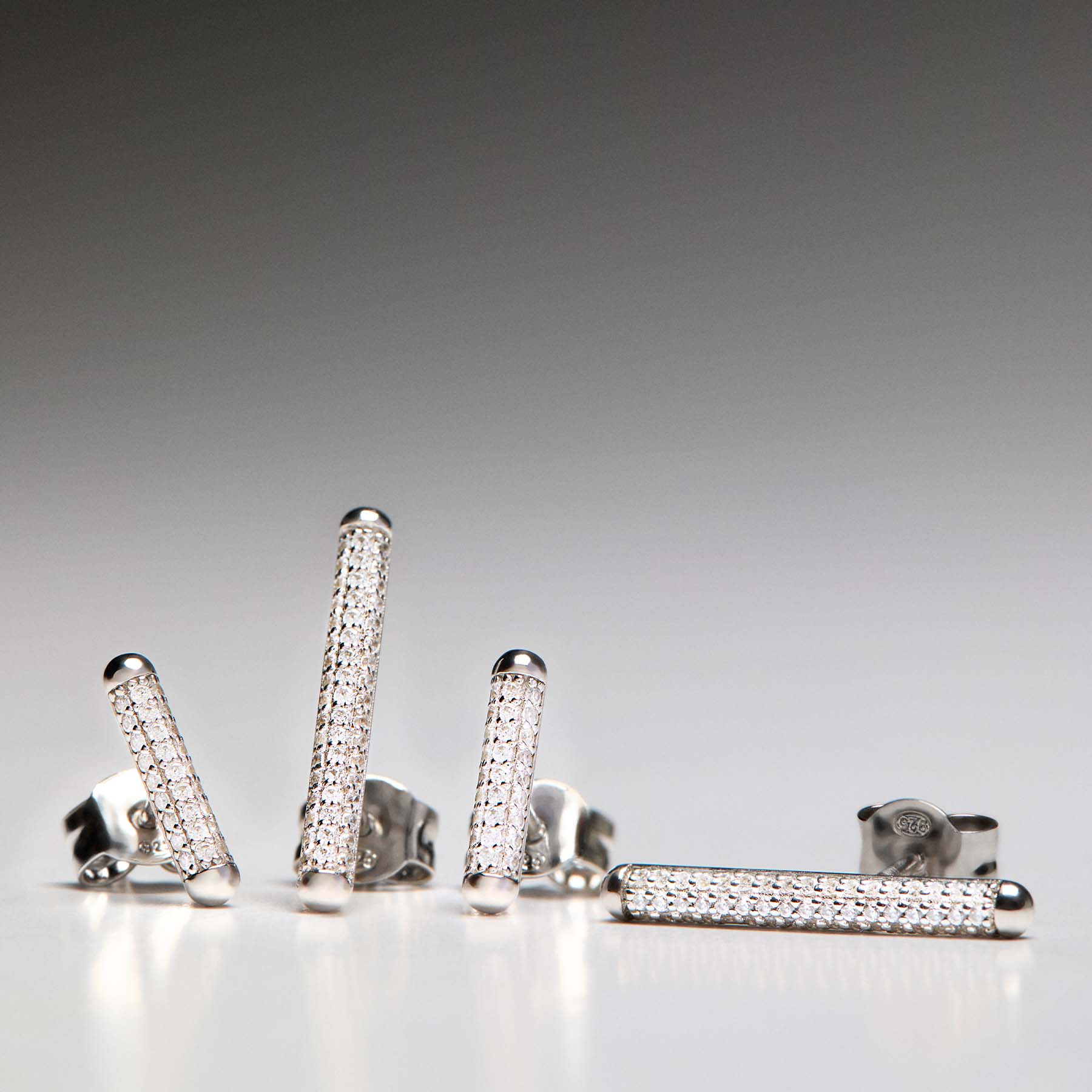 Rosato bianca Lobe earrings - Silver