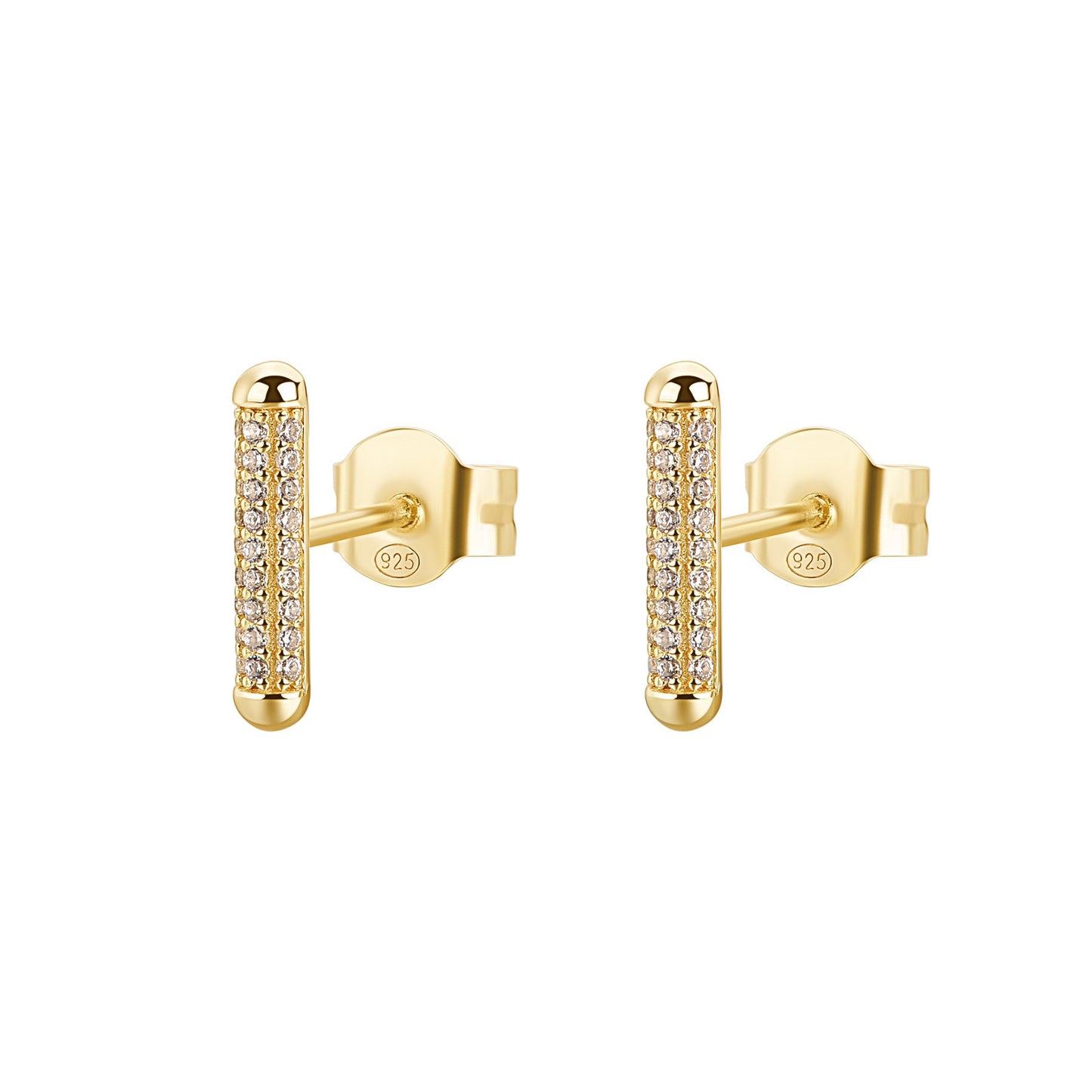 Rosato bianca Lobe earrings - Yellow Gold
