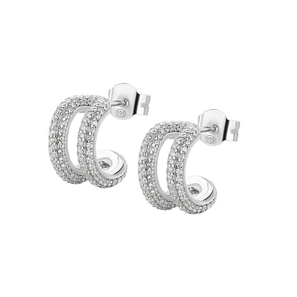 Rosato bianca Hoop earrings - Silver