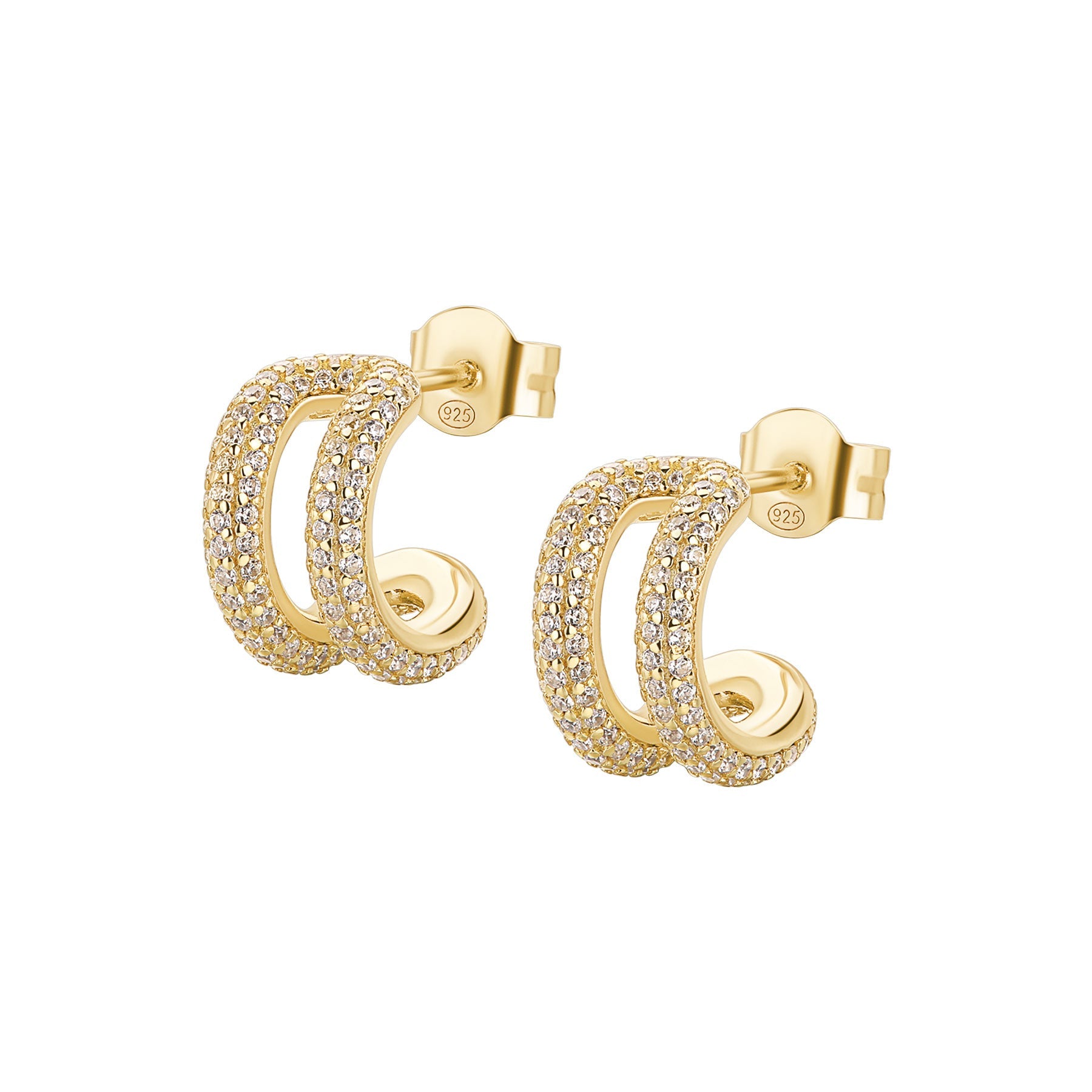 Rosato bianca Hoop earrings - Yellow Gold