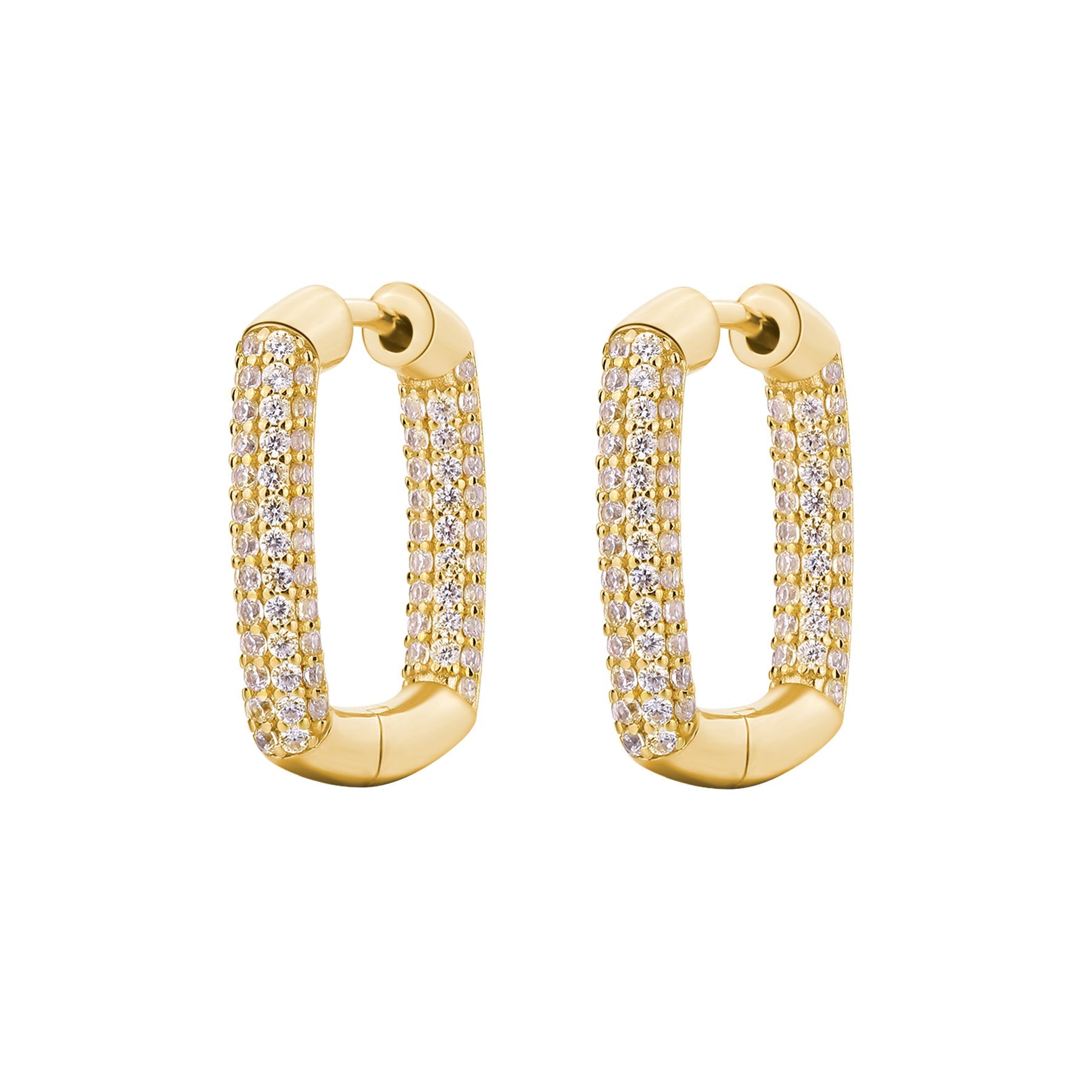 Rosato bianca Earrings - Yellow Gold