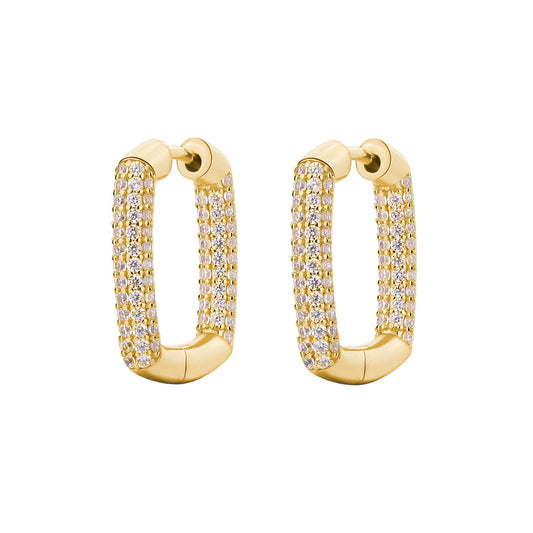 Rosato bianca Earrings - Yellow Gold