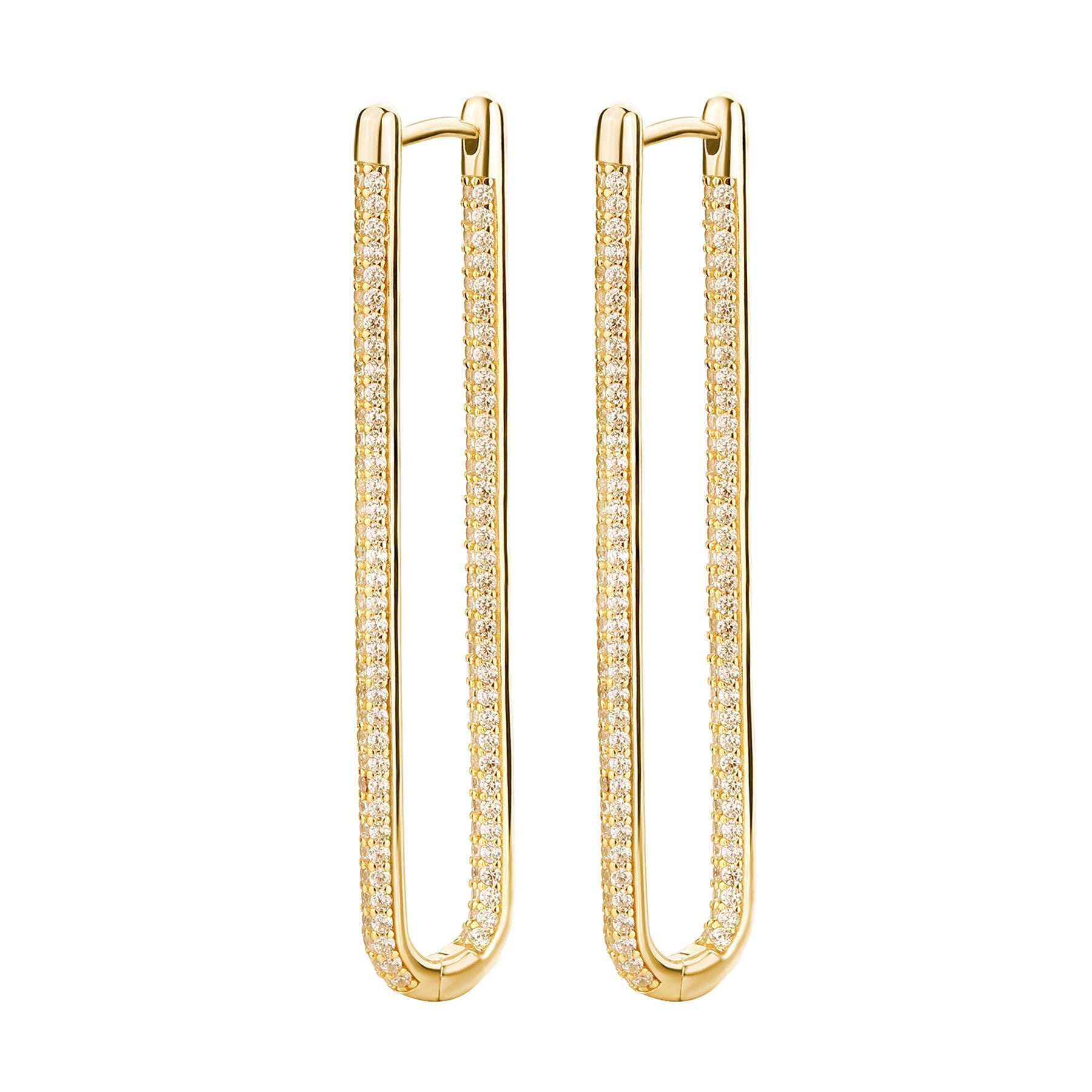 Rosato bianca Long earrings - Yellow Gold