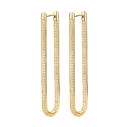 Rosato bianca Long earrings - Yellow Gold