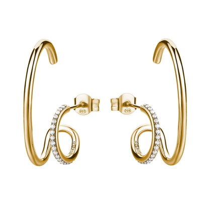 Rosato bianca Double earrings - Yellow Gold
