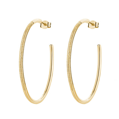 Rosato bianca Hoop earrings - Yellow Gold
