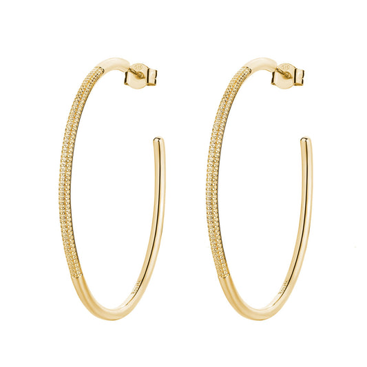 Rosato bianca Hoop earrings - Yellow Gold