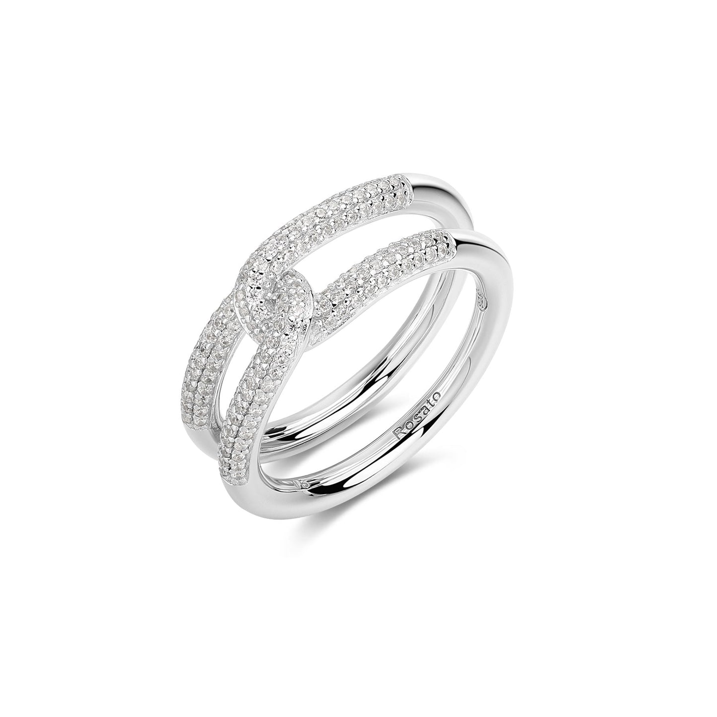 Rosato bianca Band ring - Silver