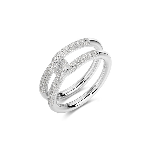 Rosato bianca Band ring - Silver
