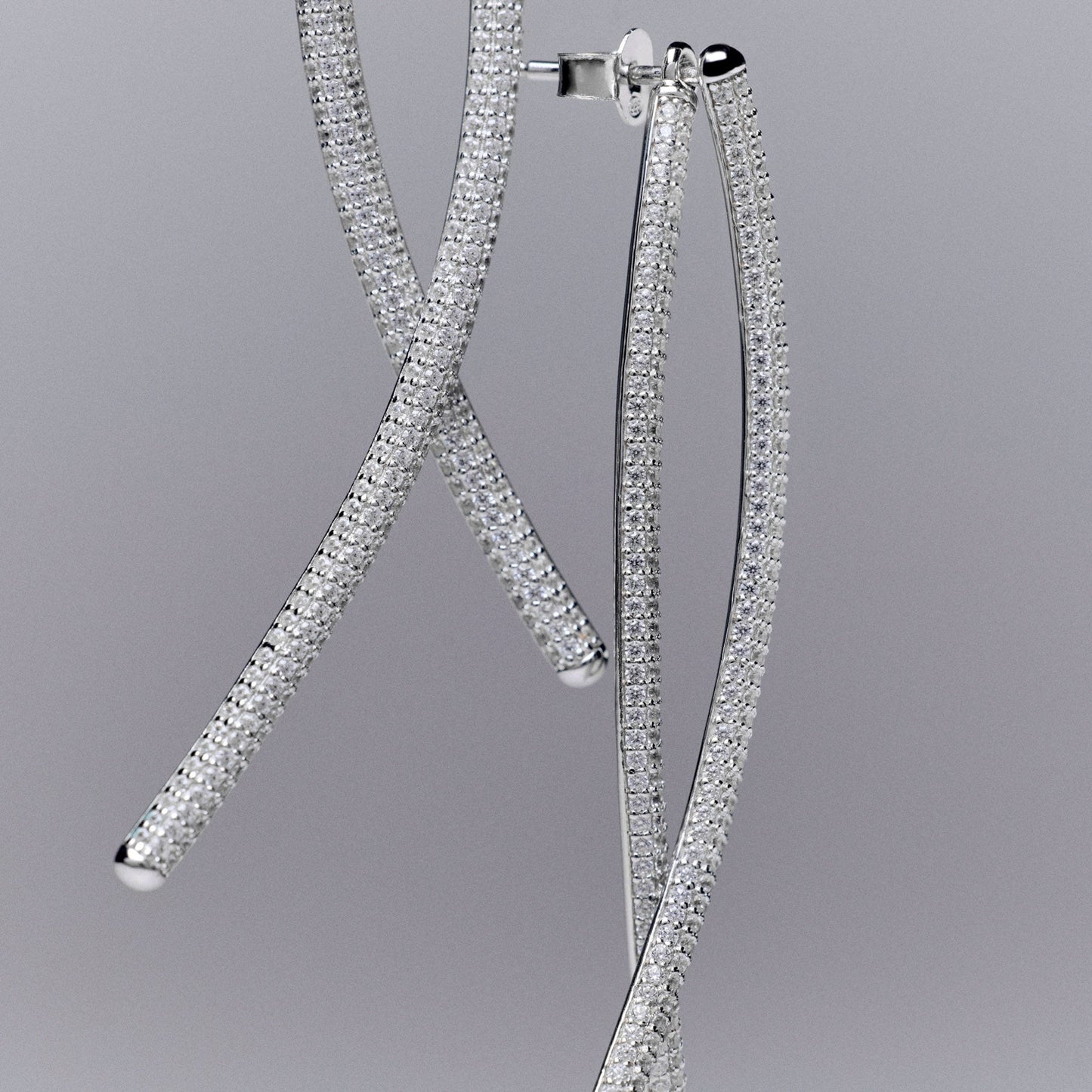 Rosato Bianca long earrings - Silver
