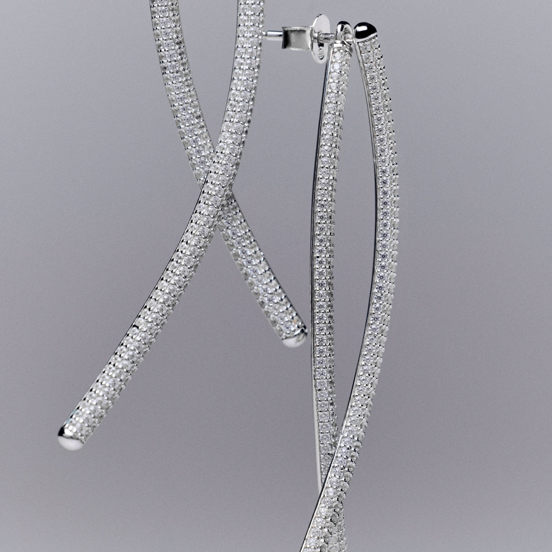 Rosato Bianca long earrings - Silver