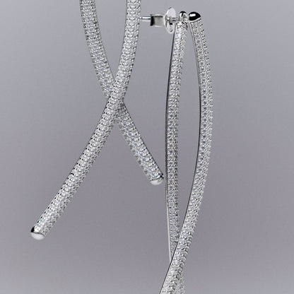 Rosato Bianca long earrings - Silver