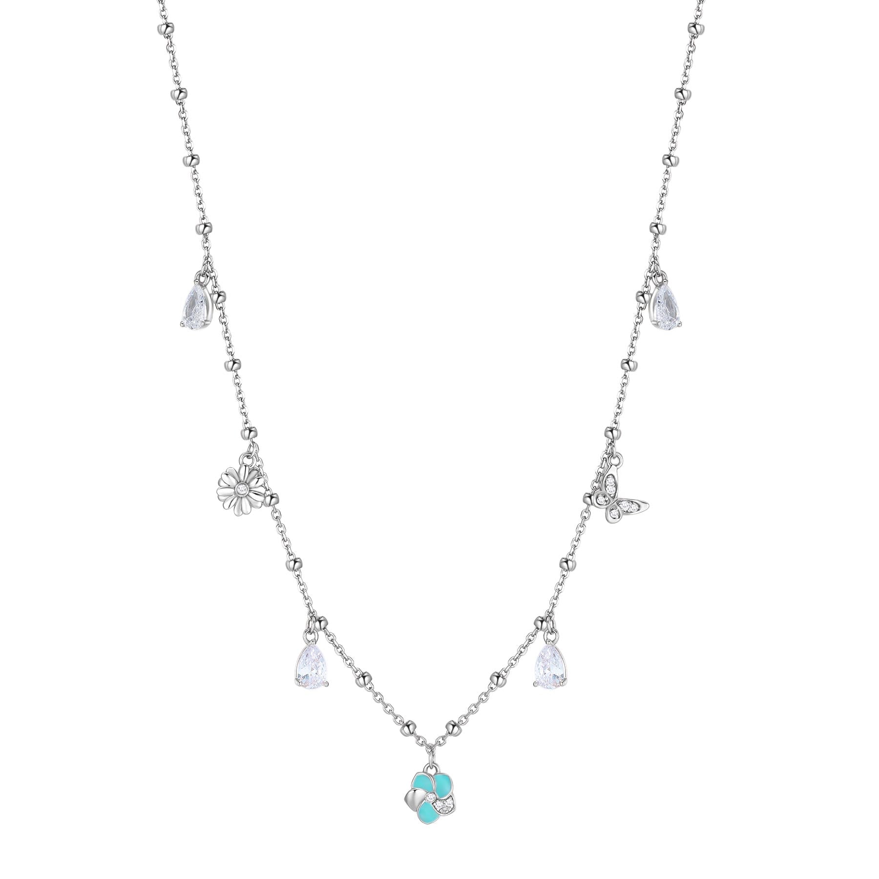 Rosato gaia Necklace with spring pendants - Silver
