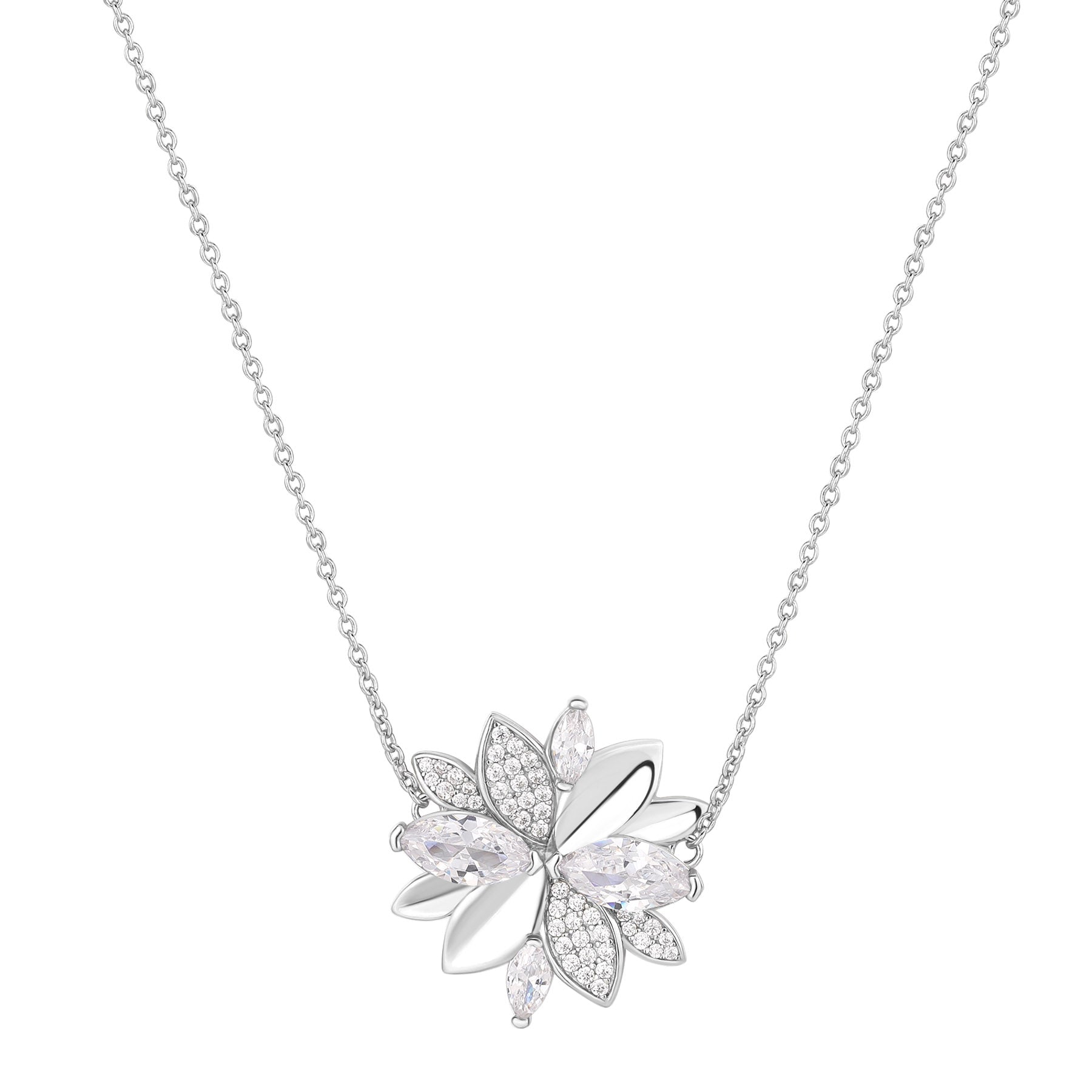 Rosato gaia Flower necklace - Silver
