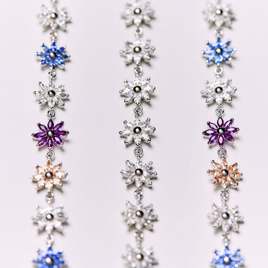 Rosato gaia Soft Floral Bracelet - Silver