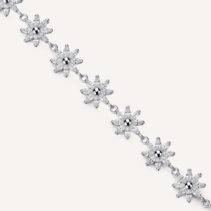 Rosato gaia Soft Floral Bracelet - Silver
