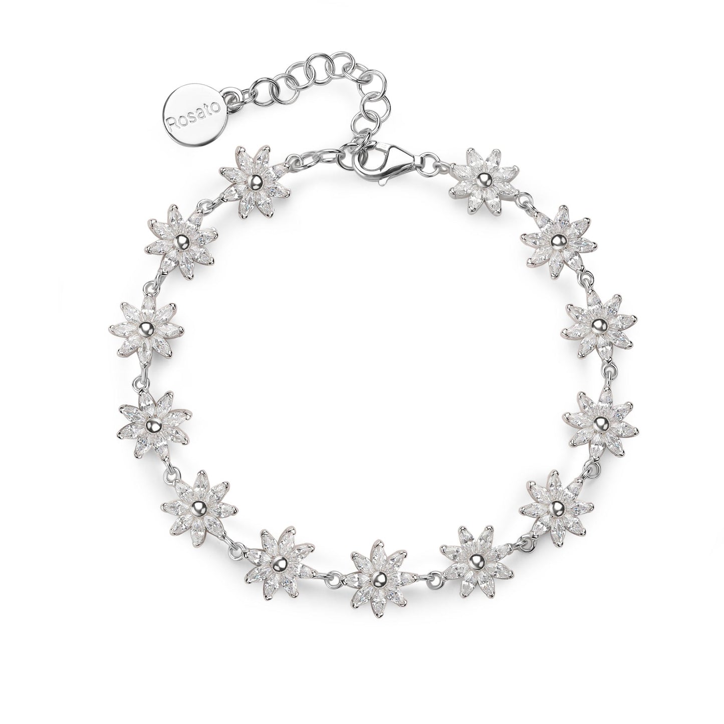 Rosato gaia Soft Floral Bracelet - Silver
