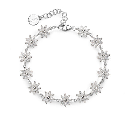 Rosato gaia Soft Floral Bracelet - Silver