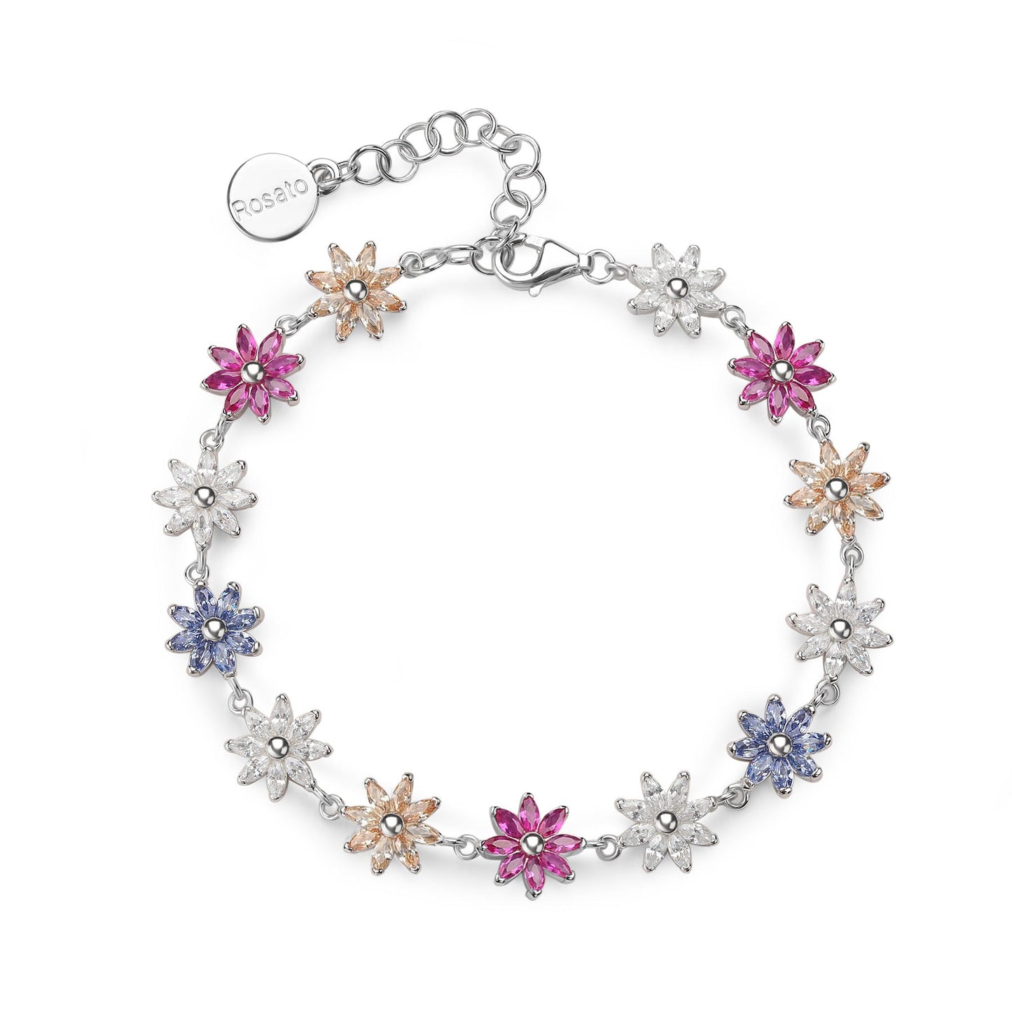 Rosato gaia Soft Floral Bracelet - Silver