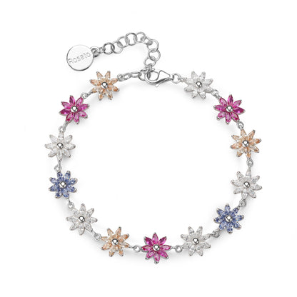 Rosato gaia Soft Floral Bracelet - Silver