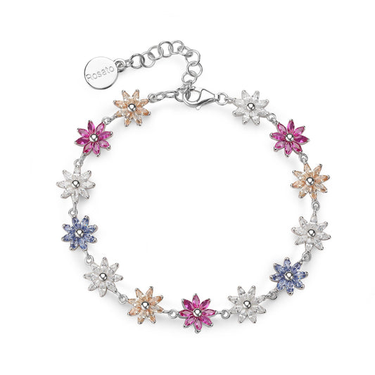 Rosato gaia Soft Floral Bracelet - Silver