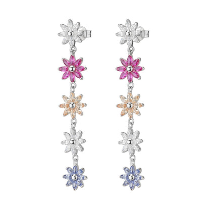 Rosato gaia dangling floral earrings - Silver