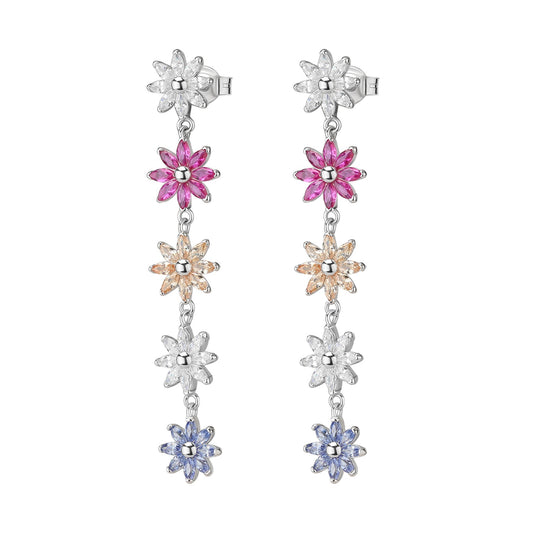 Rosato gaia dangling floral earrings - Silver