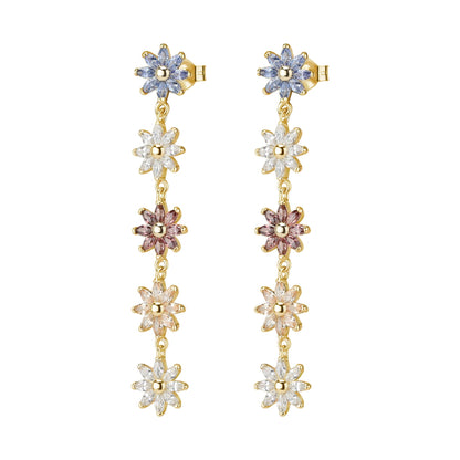 Rosato gaia dangling floral earrings - Yellow Gold