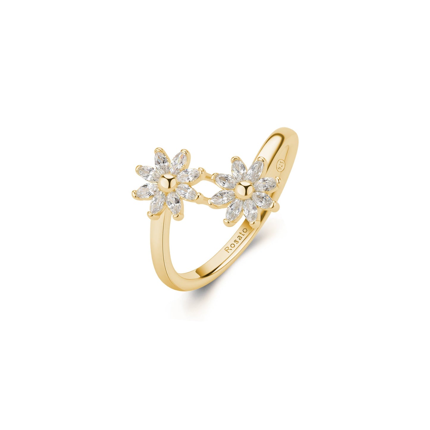 Rosato gaia Floral ring - Yellow Gold